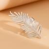 Design Metal Pleated Feathers Imitation Pearl Ring, Wind Flower Open Ring Joint Ring
