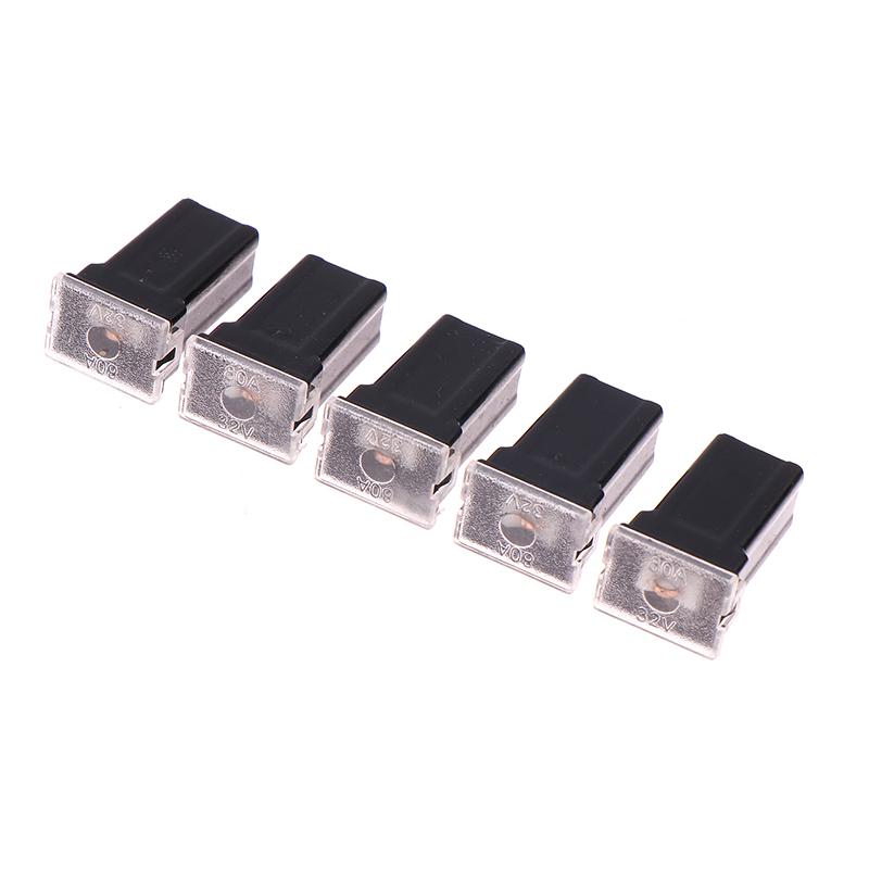 5Pcs Mini Square Fuse 20A 30A 40A 50A 60A Set Automotive Car Fuse With Plastic Box Assortment Auto Fuse