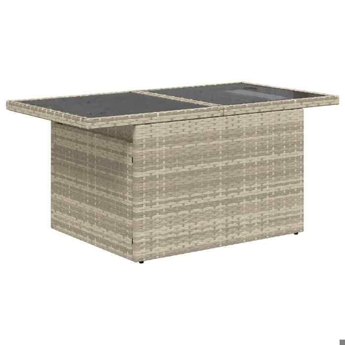 VidaXL Salon de jardin 11 pcs avec coussins gris clair résine tressée 3268802