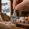 Winter Holiday Decoration Flower Gnome Figurine, 3D Printed Small Garden Statue, Matte Finish Cute Dwarf Ornament for Yard, Lawn, Patio Decor