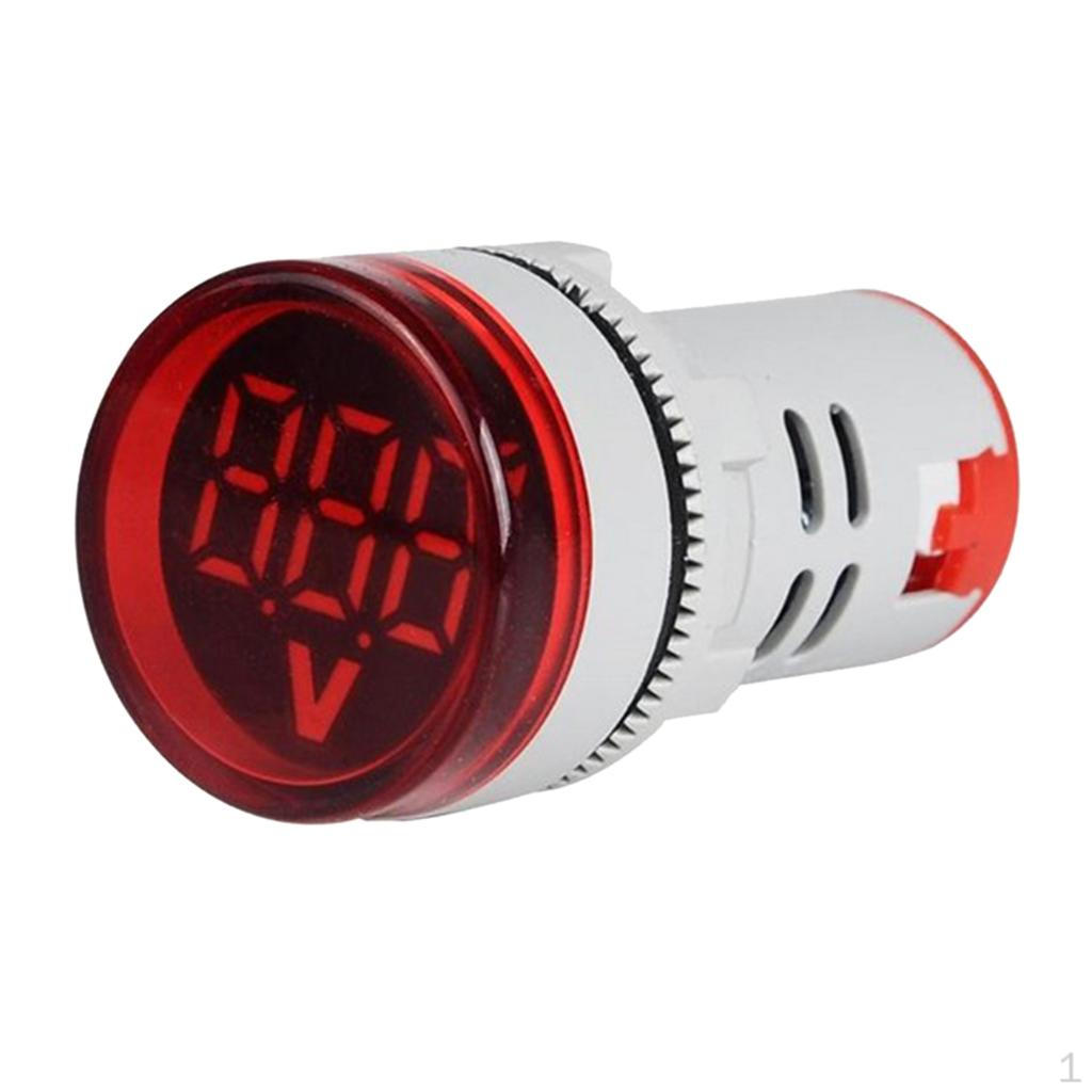 12-500 Digital Voltmeter Voltage Meter Round LED Indicator