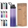 WATERSY 650ml Double Wall Thermal Bottle Stainless Steel Insulated Bottle with Handle Sports Water Bottle Vacuum Flask Keep Cold