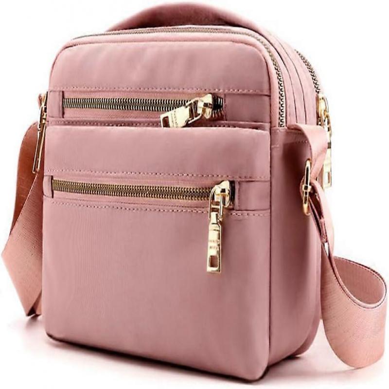 Cross Body Bag for Women, Multi Pocket Handbags & Shoulder Bags Waterproof Nylon Anti Theft Messenger Bag for Travel Shopping less