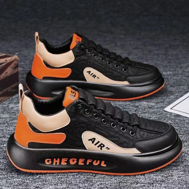 Contrast Color Designer Men Sneakers Shoes Tennis Sports Leather Autum Non-slip Walking Shoes Vulcanized Casual Shoe for Male