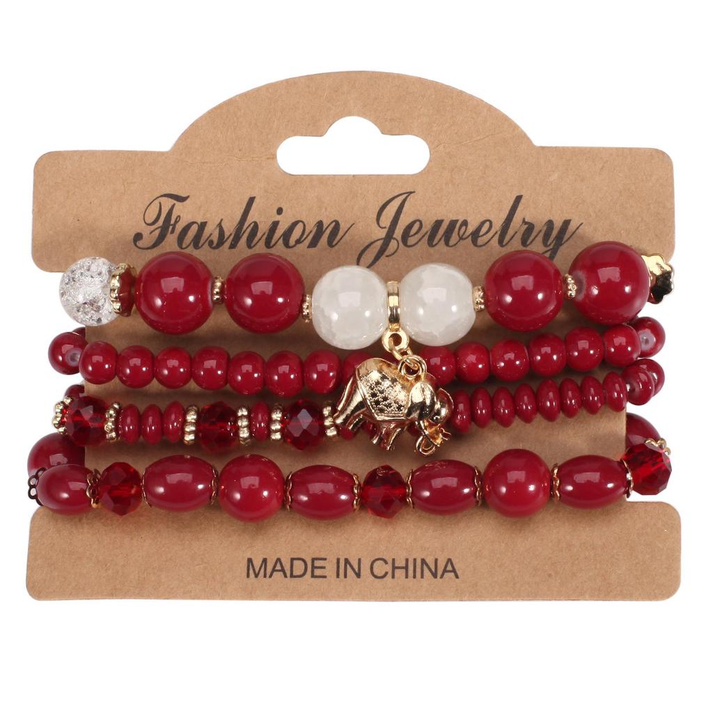 Bohemian Elefanten Perlenarmband - Trendiger Europäischer & Amerikanischer Stil