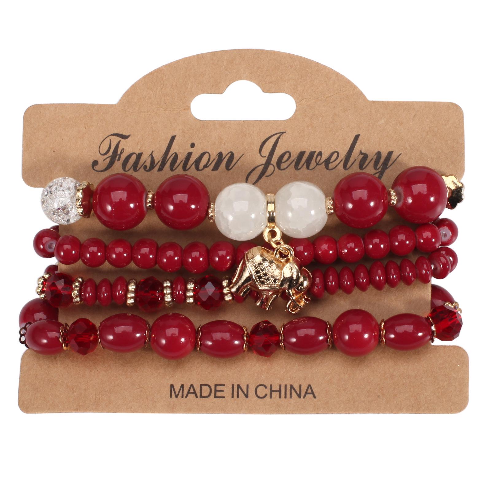 Браслет из бисера «Богемский слон» — модный европейский и американский стиль