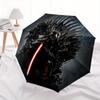 1pc Star Wars Darth Vader Iron Throne Cartoon Umbrella, Portable 3-Fold Compact Umbrella, Suitable for Camping, Hiking and Travel, Ideal Easter Birthd
