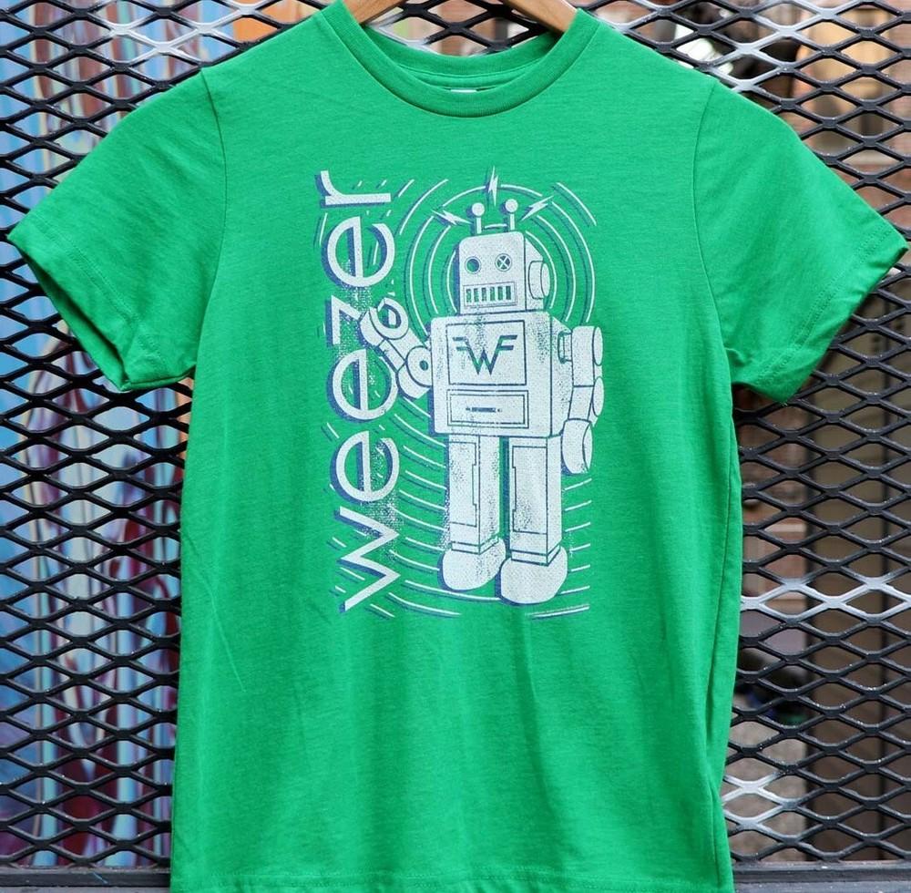 Weezer Robot Vintage Weezer Band Shirt Classic Tuff Green Unisex S5XL XXXL