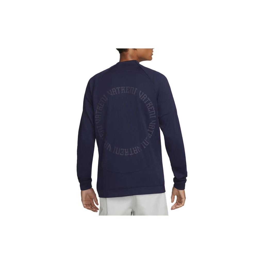 Nike Jackets Men's Dark Blue Crew Neck Moderate Other DH4743-498