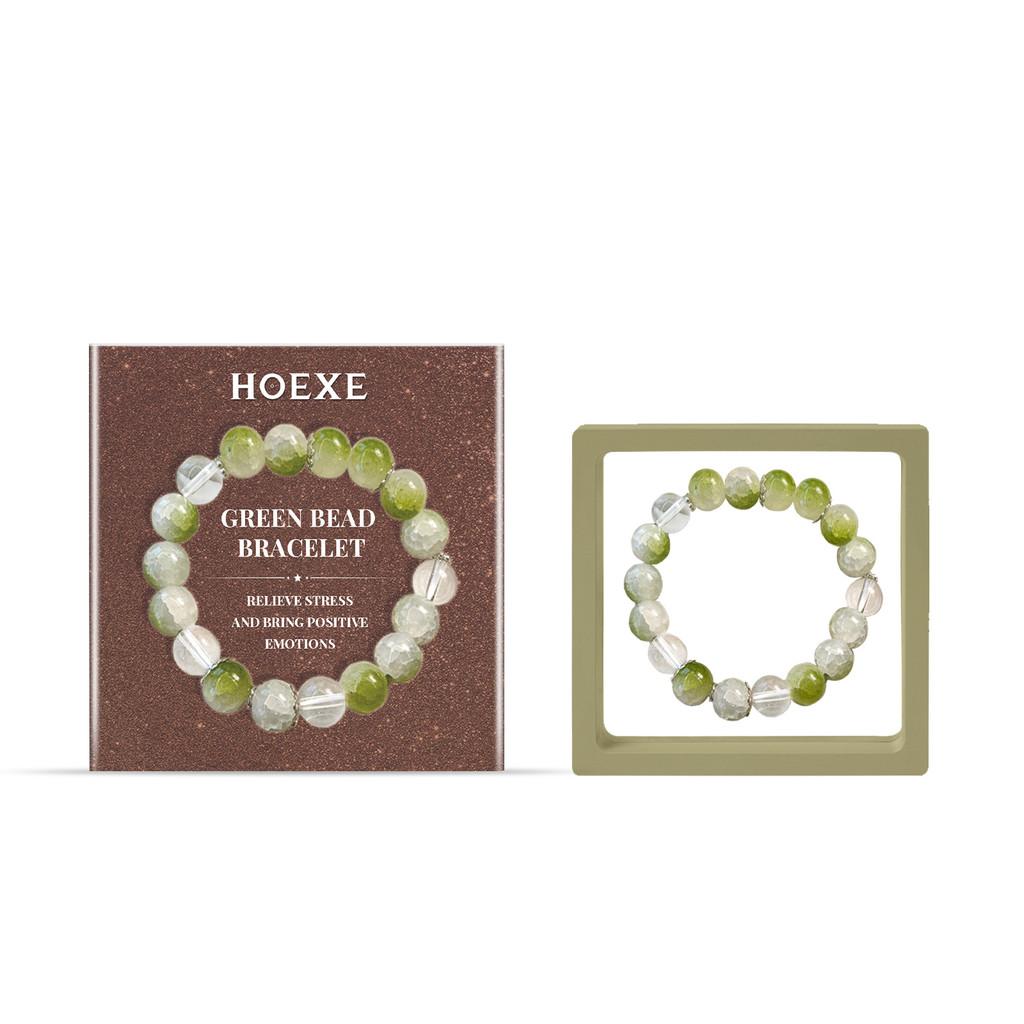 

Eyecatching Green Hoexe Beaded Bracelet For Both Men And Women Everyday Body Accessory