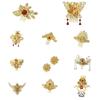 Gold Chinese Style Hairpin Floral Women Hair Stick Hair Accessories Hanfu Hair Comb  Girl