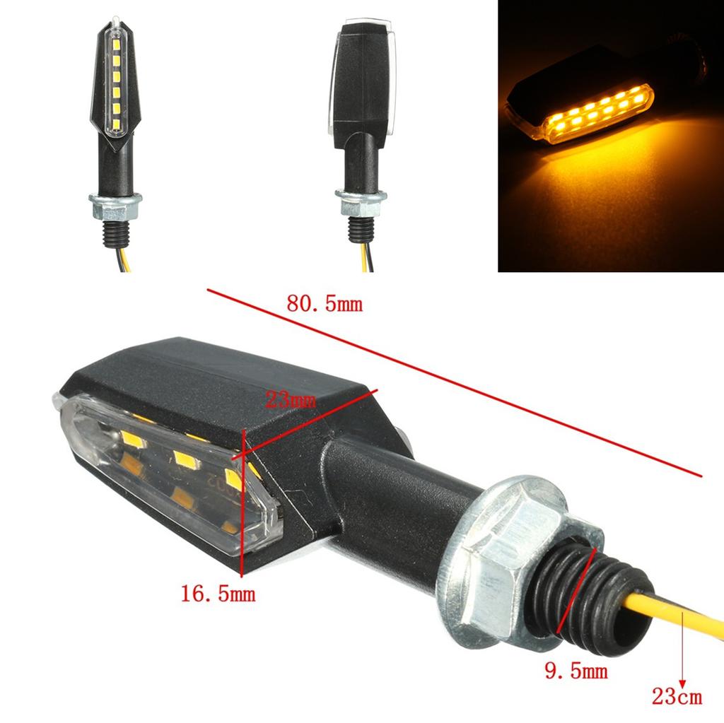 1 Pair Motorcycles Motocross Scooters Turn Signal Corner Light 9 LEDs Decoration