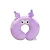 Universal Cartoon Style U-shaped Neck Pillow In White Pink Black And Purple