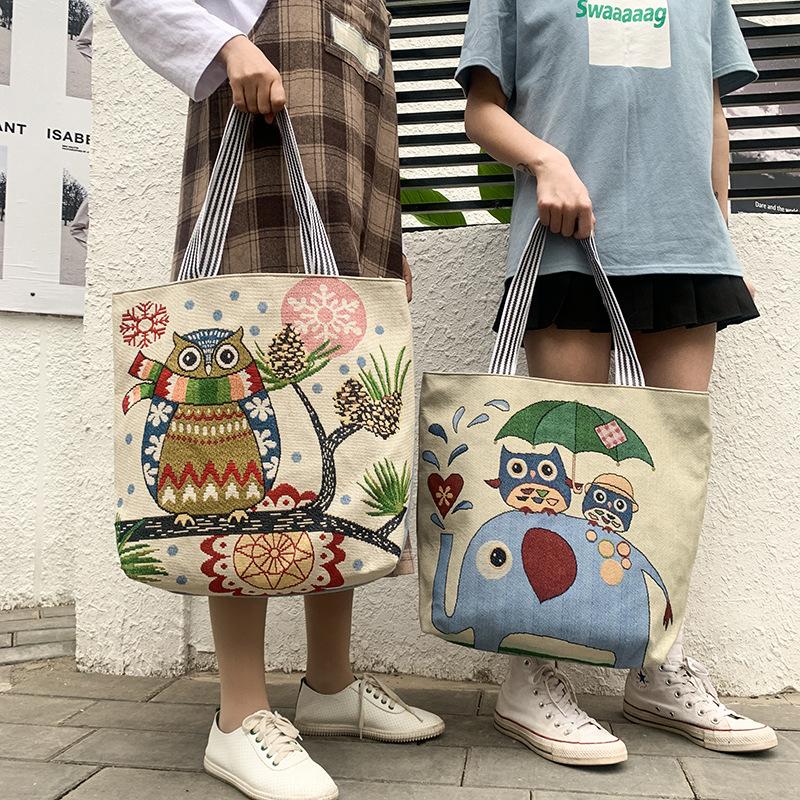 Single-shoulder Bag Trendy Women's Bag Ethnic Style Embroidered Handbag