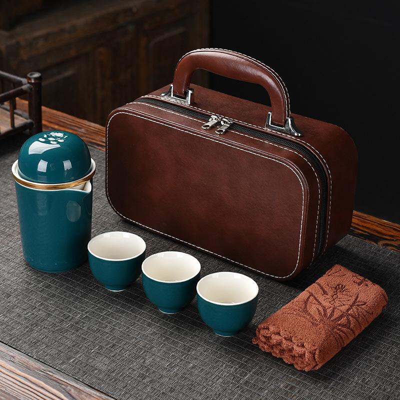 New Ceramic Travel Tea Set Portable Express Cup Company Business Annual Meeting Gift Activities