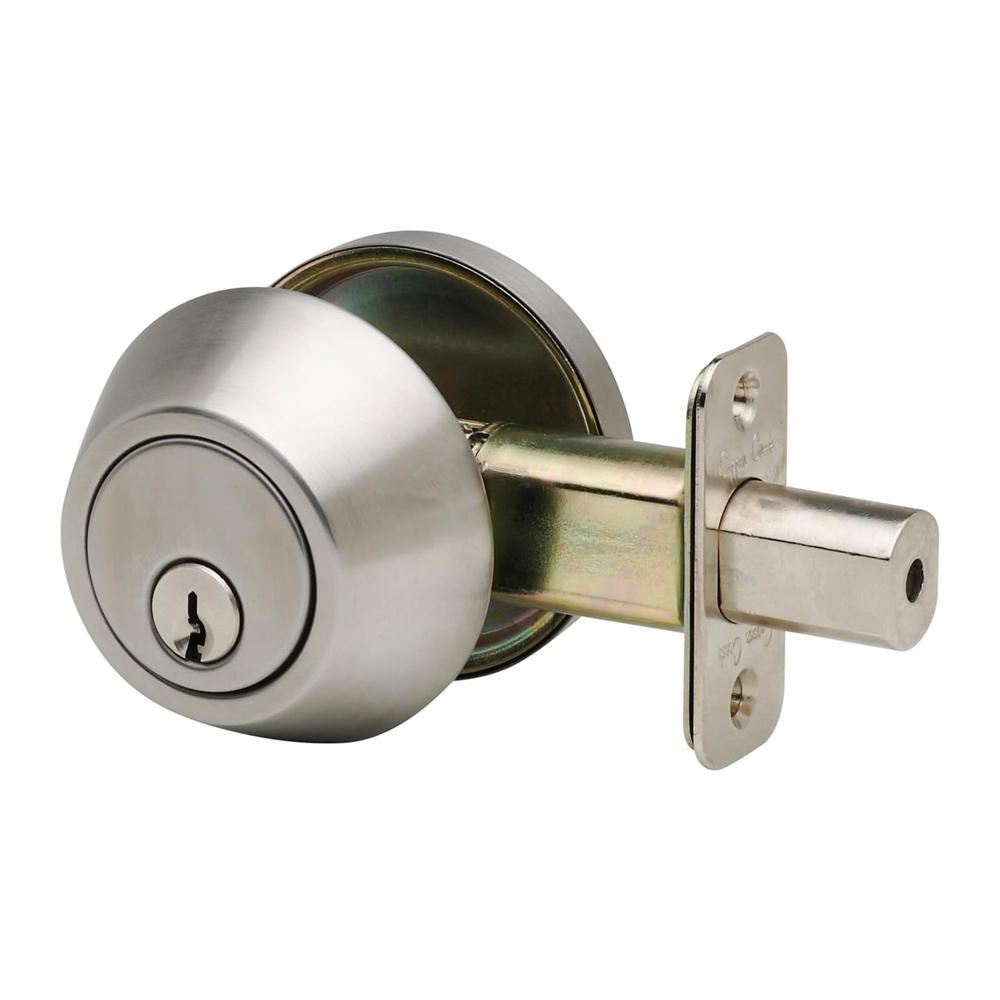 Copper Door Lock Cylinder Deadbolt Chrome Metal Dead Home Door Gate Single Cylinder Bolt Door Lock