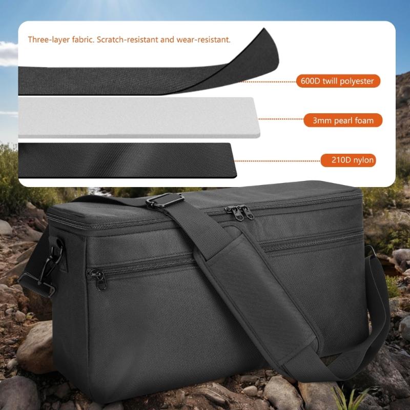 Nylon Carrying Case For 40W Wireless Speaker Adjustable Shoulder Strap Double Zippers Design Spacious Compartment