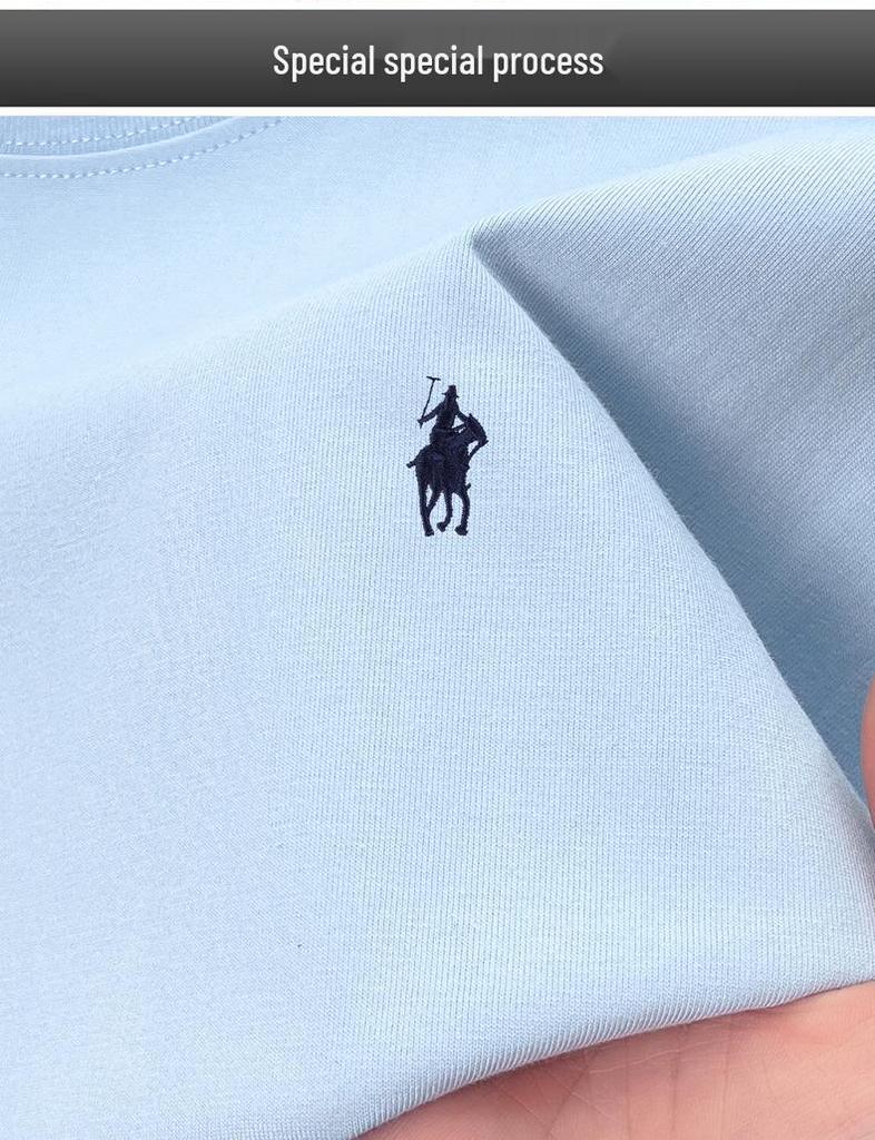 Reines Baumwoll-Herren-T-Shirt mit kurzen Ärmeln und Rundhalsausschnitt - Japanischer Casual-Stil