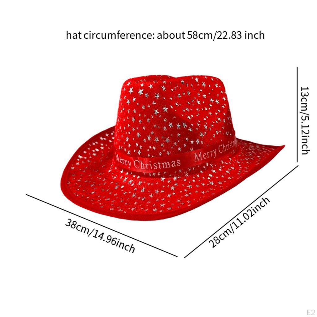 Weihnachts-Cowboyhut Lässig für Bühnenauftritte Karneval Reisen