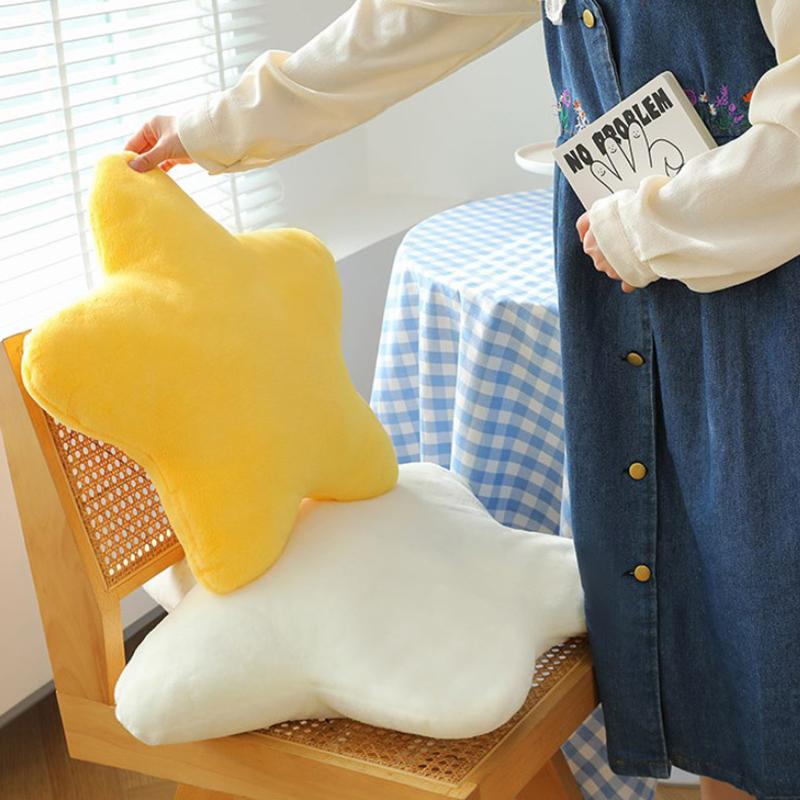 40 cm drăguț pernă cu brânză cu unt jucărie de pluș dormitor canapea pernă scaun pentagon în formă de stea cadou de aniversare pentru copii