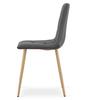 KARA chair - dark gray velvet / wood color legs x 1