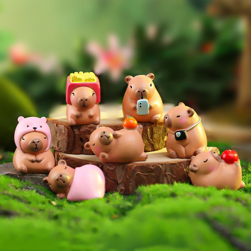 Nouvelle Boîte Aveugle Capybara Simulation Mini Capybara Figurines Poupée Enfant Anniversaire Cadeau de Noël