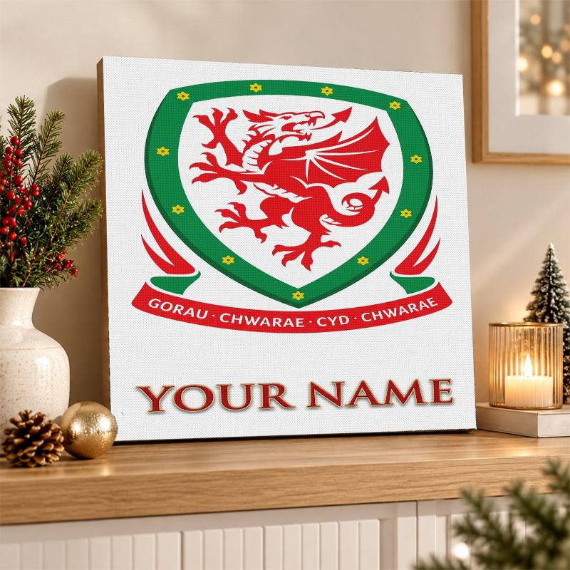 Wales Rugby Custom Name Text 5D Diamond Painting Kit DIY Full Drill Diamond Art Decoration