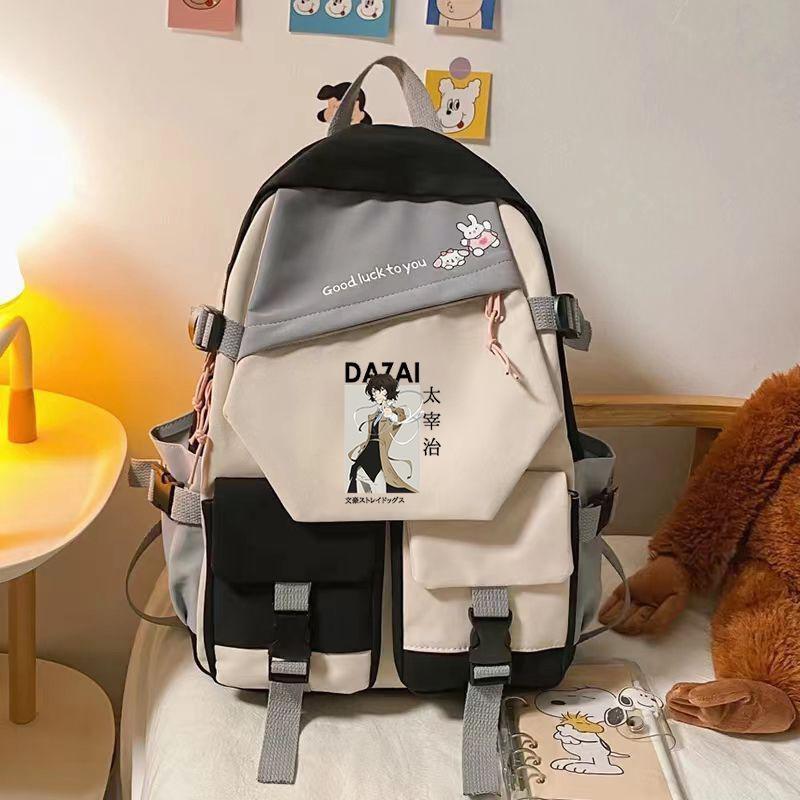 Wenhao Wild Dog Peripheral Printed Backpack Large Capacity Student Personalized School Bag