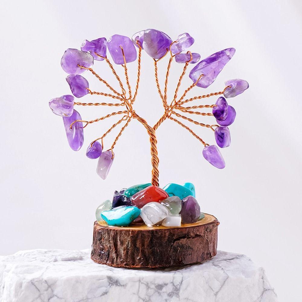Positive Energy Mini Crystal Trees Multicolor Crystal Decorative Trees  Birthday Gifts