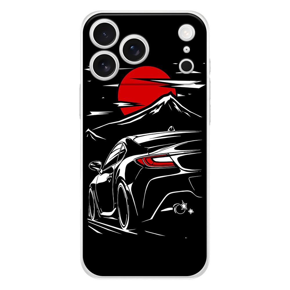 Soft Clear Phone Case For iPhone 17 Air 16E 16 11 15 14 Pro MAX 12 13 7 8 Plus SE Easter Cover Protection Japan JDM Sports Car