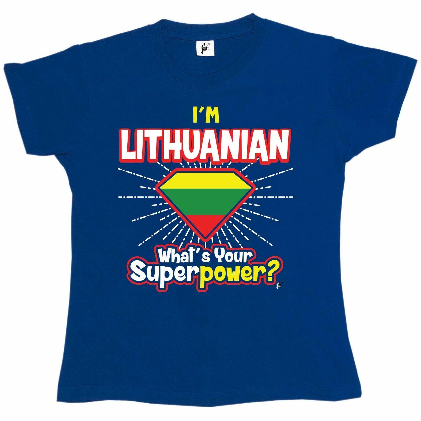 Im Lithuanian Whats Your Superpower Womens Boyfriend Fit T-Shirt S
