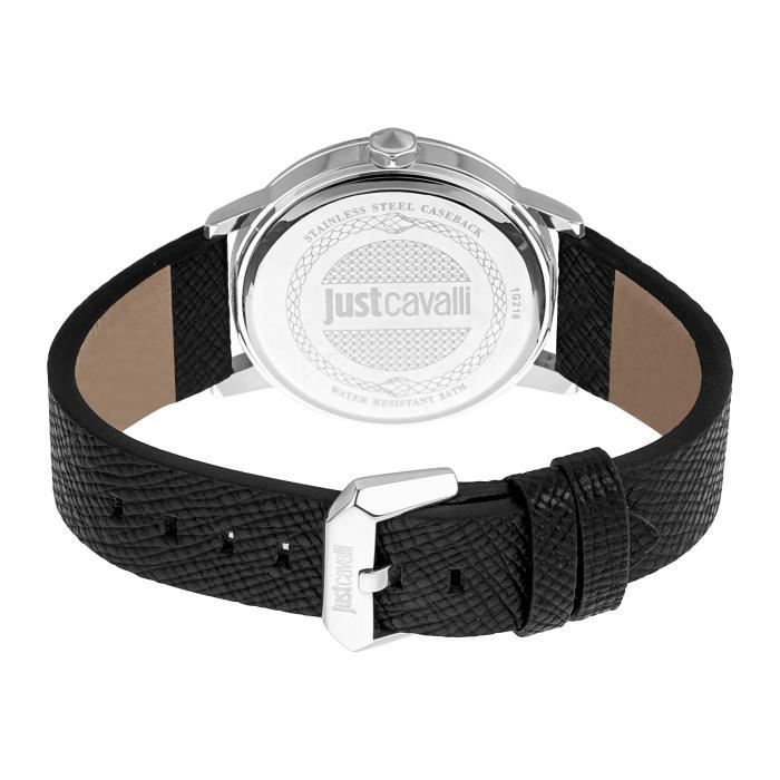 Montre - JUST CAVALLI - JC1G216L0025 - Quartz - Acier inoxydable - Cuir noir
