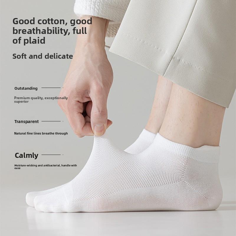 Men's Summer Thin Mesh Breathable Ear Lift 10a Antibacterial Antiodor Mint Cool Socks