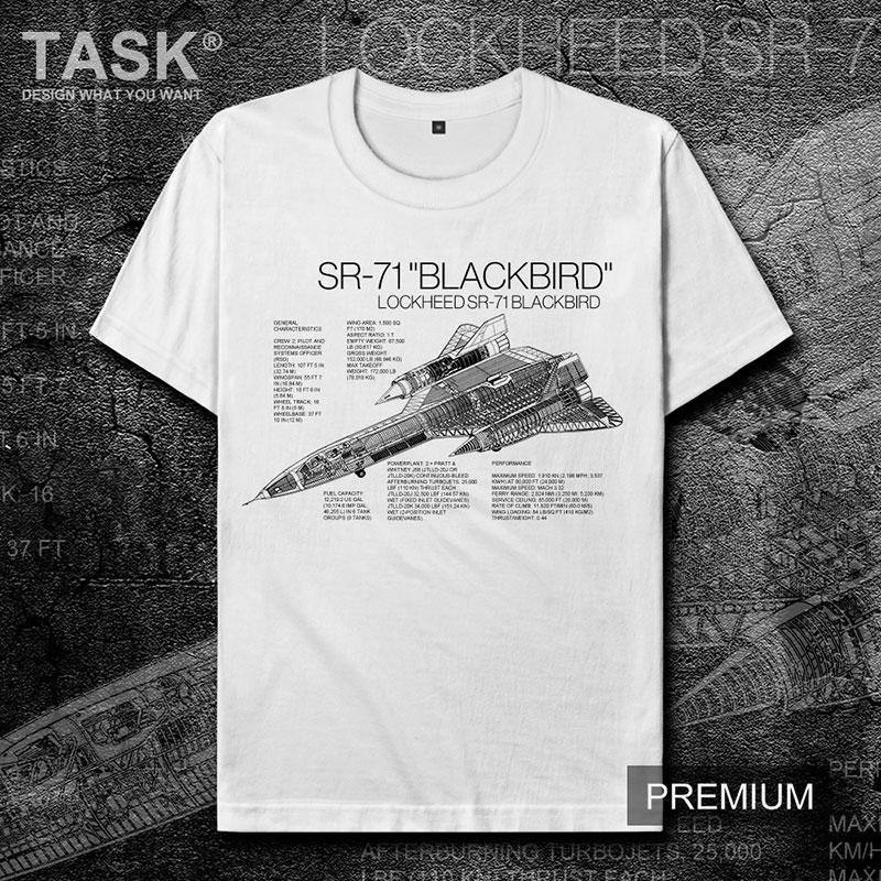 T-Shirt mit Aufdruck des US-Luftwaffen-Aufklärungsflugzeugs SR-71 Blackbird. Neu, 100 % Baumwolle, Rundhalsausschnitt, Kurzarm, lässiges Sommer-T-Shirt für Herren.