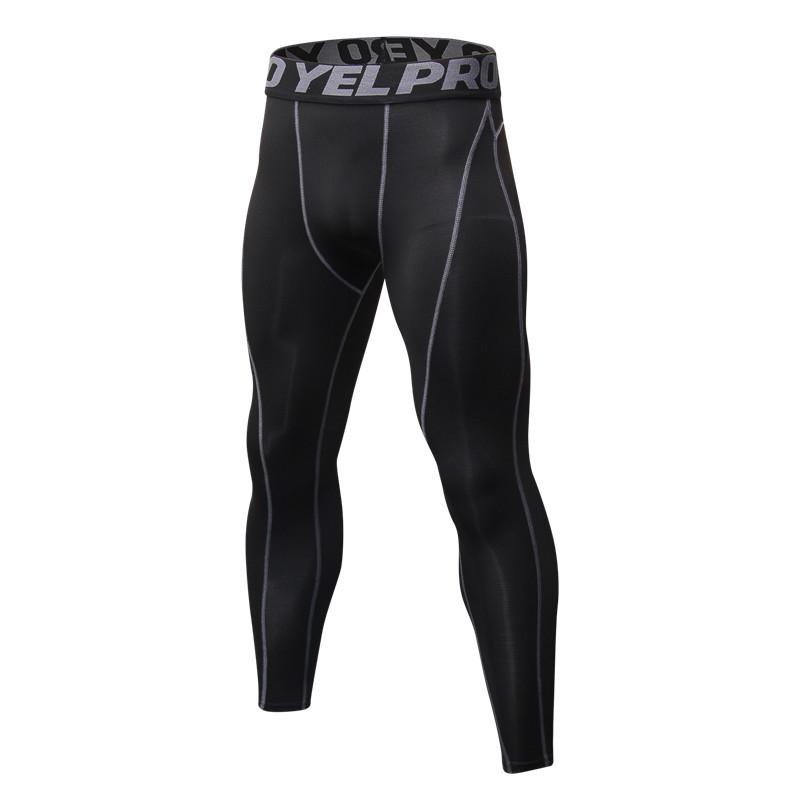 Men's Pro Sports Fitness Running Pants - Sweat-Wicking, Breathable, Quick-Drying, Elastic Tights