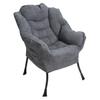 Lazy Chair with Side Pockets, Comfy Fabric Lounge Armchair for Living Room, Bedroom