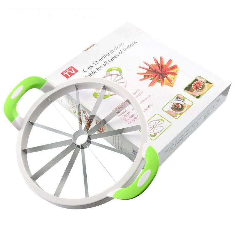 Kitchen Watermelon Slicer Creative Melon Cutter Knife Stainless Steel Fruit Cutting Slicer Practical Tools Ferramentas