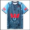 New Australian blue shirt training shirt, blue shirt men's rugby shirt, quick-drying breathable casual sportswear 3dt