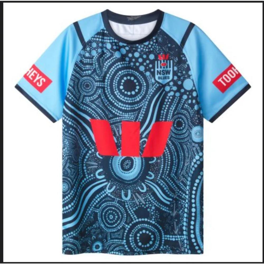 New Australian blue shirt training shirt, blue shirt men's rugby shirt, quick-drying breathable casual sportswear 3dt