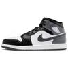 Jordan Air Jordan 1 Verschleißfest Und Leicht Mittelhoch Vintage Basketballschuhe Herren Schwarz Weiß Grau DQ8426-001(Team96-)