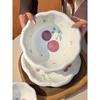 Creative Relief Hand-painted Tableware, Dinner Plate, Ceramic Rice Bowl, Soup Bowl, Kitchen Drinkware Set, Home Accessories