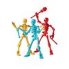 Non-Toxic 3D Printed Skeleton Activity Toy Plastic Children'S Gift Halloween Skeleton Toy With Weapon Activity Doll Toy