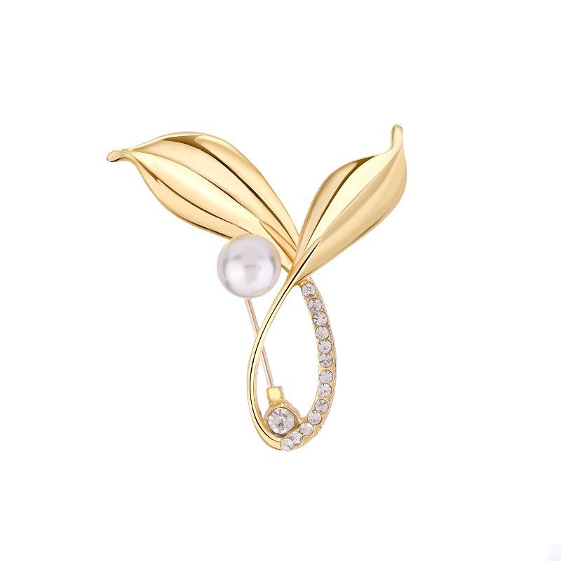 Brooch Female Versatile Fishtail Pin Leaf Corsage Anti-light DIY Sweater with Accessories Korean Style Neckline