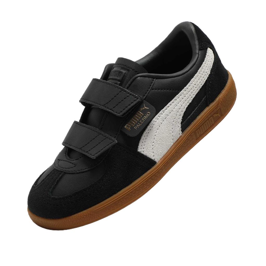Puma Palermo Elevata Leather Little Kid Black Feather Grey Gum Kids Sneakers 402003-03