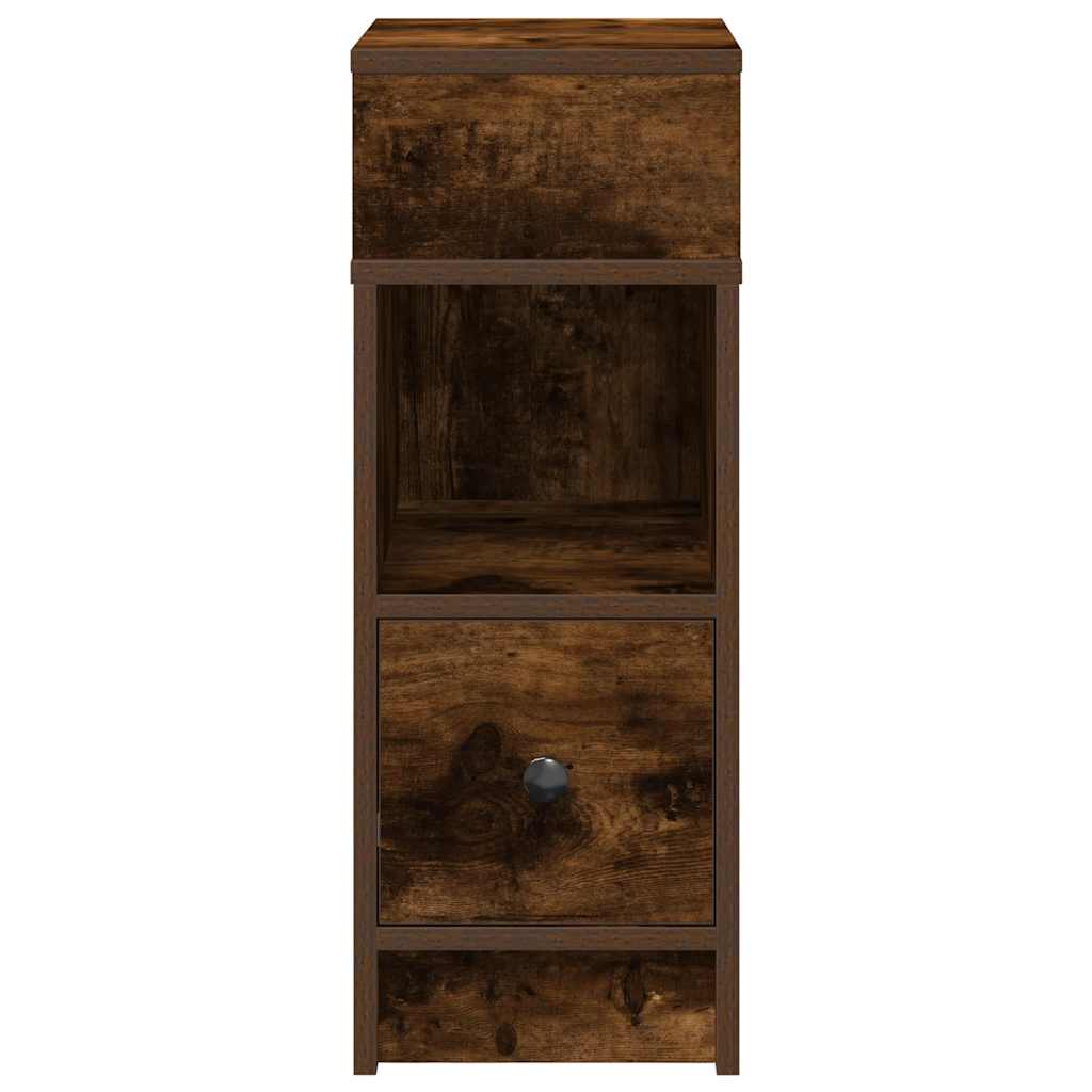 Nightstand with Drawer Smoked Oak 25 X 31 X 66 Cm