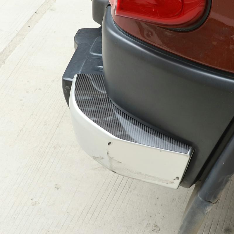 For Toyota FJ Cruiser 2007- Carbon Fiber Sheet Car Front Rear Bumper Side Protector Plate Cover Trim Sticker Car