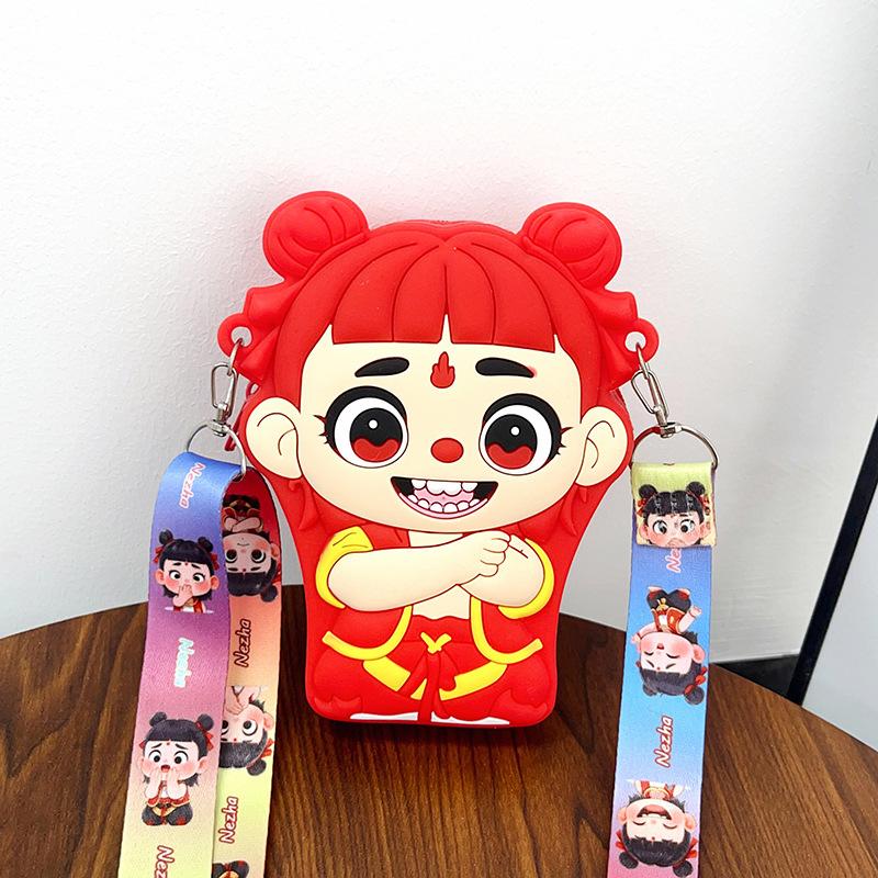 Creative Change Bag Nezha Cartoon Children's Bag Boys and Girls Cute Bag Guochao Magic Child Peripheral Shoulder Oblique Span Bag