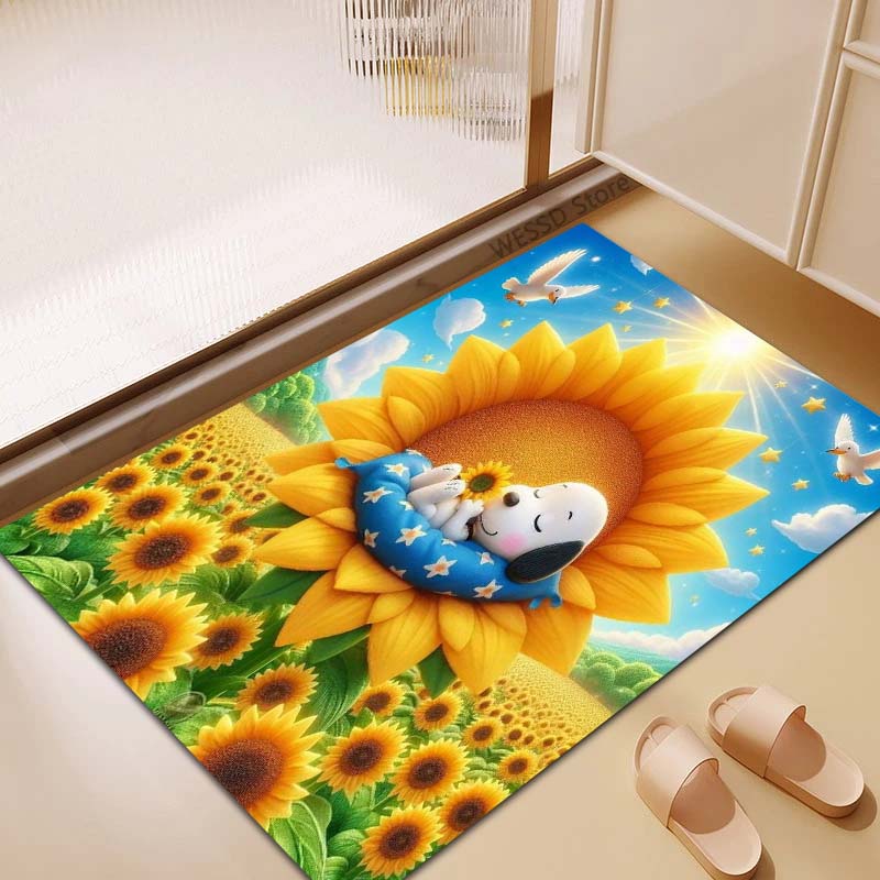 3D Snoopy anti-slip rug, suitable for living rooms, bedrooms, game rooms, sofas, home décor, doormats