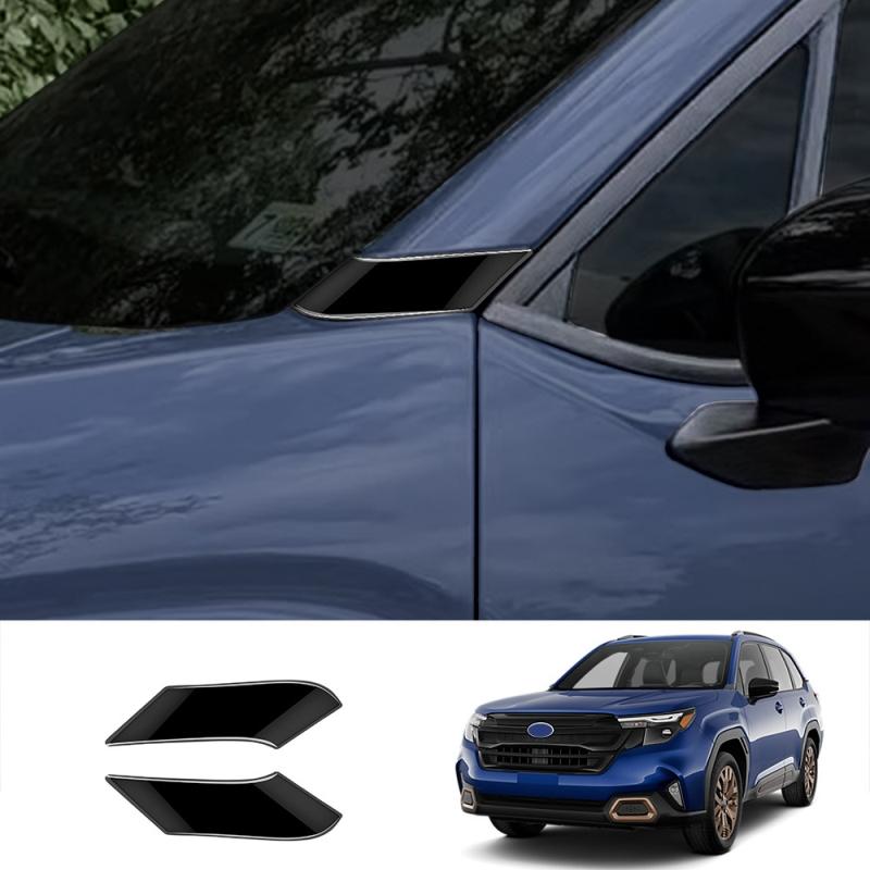 For Subaru Forester 2024 2025 2026  Front Side Foliage Leaf Fender Vent Air Outlet A C Pillar Trim Rear Window Quarter Cover