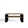 Modern 2P SLIM Coffee Table, Artisan Oak, Black